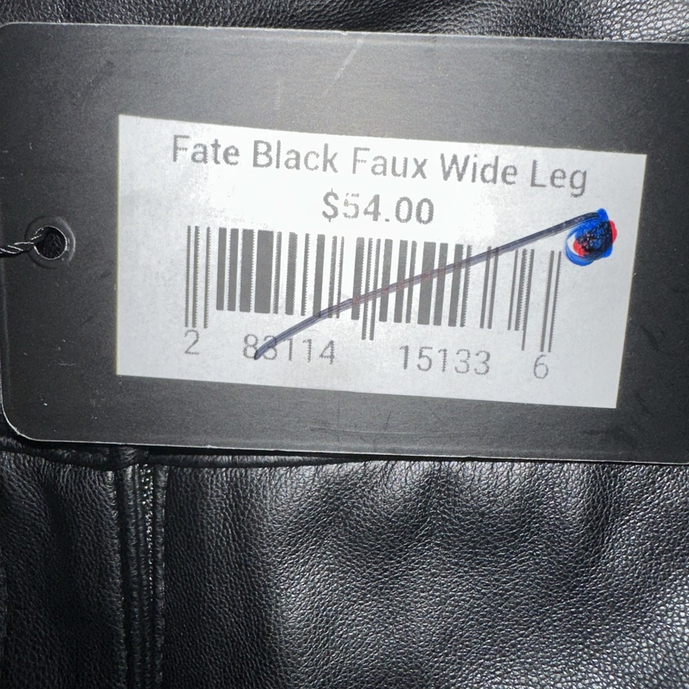 Fate Black‎ Faux Leather Pants Size S for Sleek Modern Style NEW - Picture 3 of 4